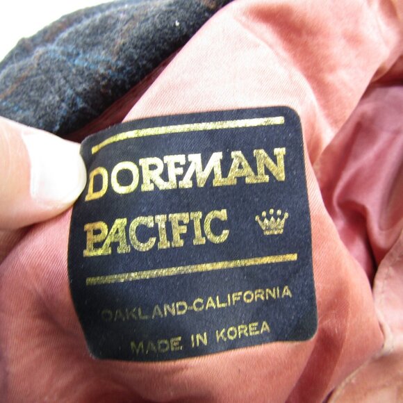 VTG Dorfman Pacific Newsboy Cabbie Hat Size Large Square Check Wool Cap - Picture 3 of 7